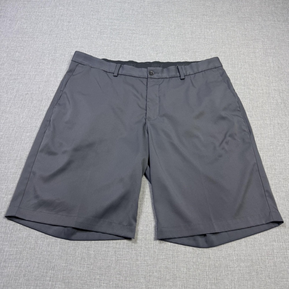 Nike Golf Bermuda Shorts Mens 36 Gray Dri-FIT Polyester Spandex 10 Inseam